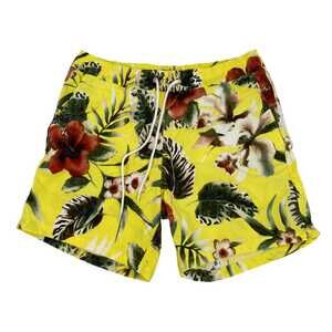 J. Crew Yellow Tropical Athletic Beach Shorts | Size M